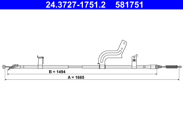 BOSCH 1987482342 Parking Brake Cable Pull