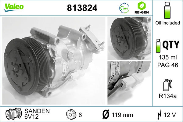 VALEO VAL813824 Air Conditioning Compressor