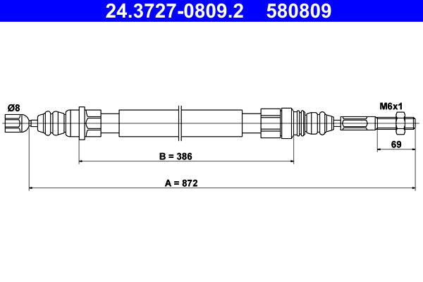 BOSCH 1987482335 Parking Brake Cable Pull