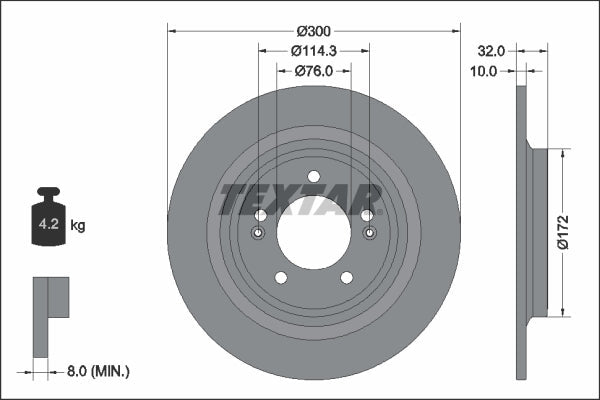 TEXTAR 92337203 Brake Disc