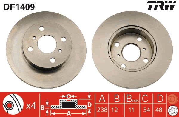 TRW MOTO DF1409 Brake Disc