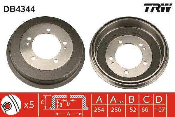 TRW MOTO DB4344 Brake Drum