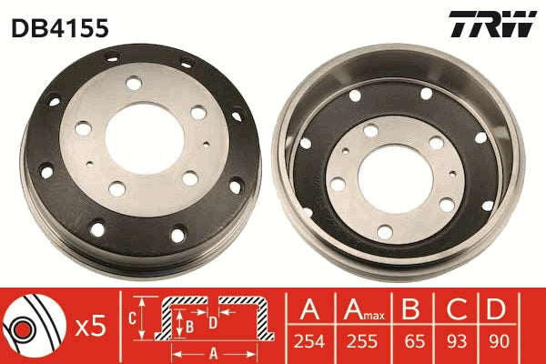 TRW MOTO DB4155 Brake Drum