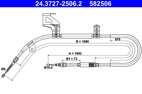 BOSCH 1987482343 Parking Brake Cable Pull