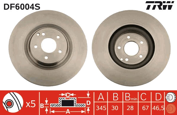 TRW MOTO DF6004S Brake Disc