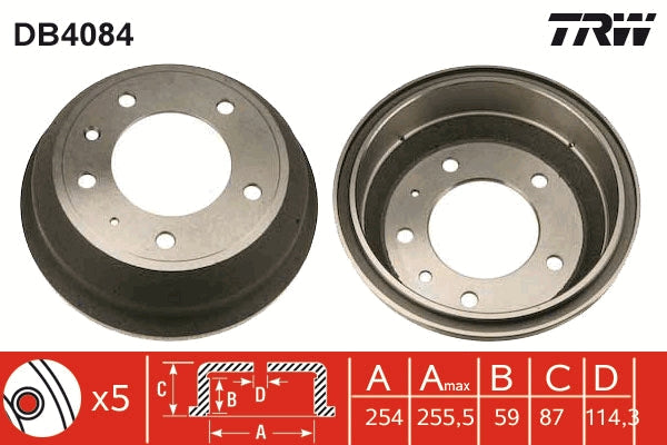 TRW MOTO DB4084 Brake Drum