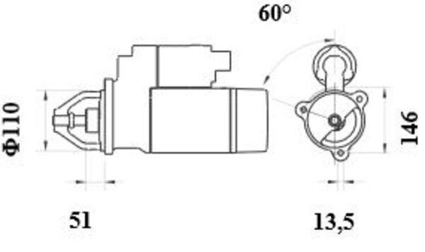 Mahle MS104 - Starter