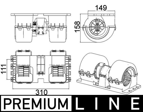 Mahle AB145000P - Interior Blower
