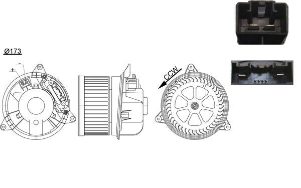 Mahle AB195000S - Interior Blower
