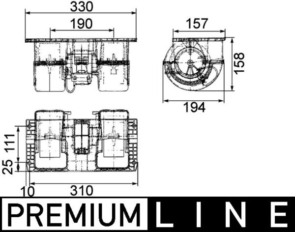 Mahle AB79000P - Interior Blower