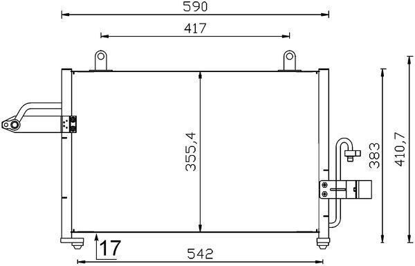 Mahle AC715000S - Condenser, air conditioning