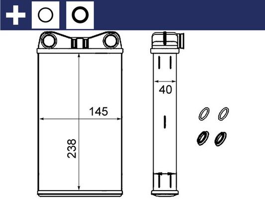 Mahle AH239000S - Heat Exchanger, interior heating
