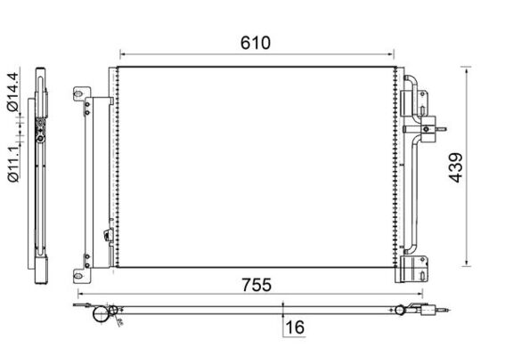 Mahle AC670000S - Condenser, air conditioning