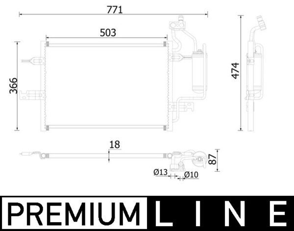 Mahle AC409000P - Condenser, air conditioning