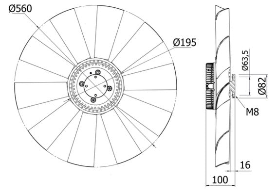 Mahle CFF427000S - Fan, engine cooling