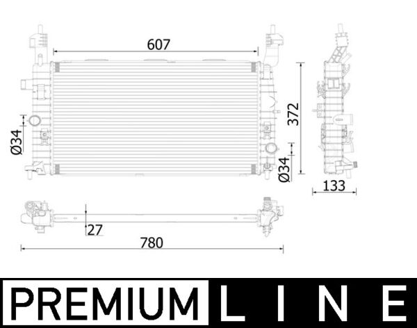 Mahle CR1499000P - Radiator, engine cooling