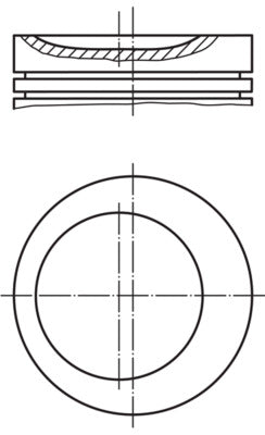 Mahle 0116202 - Piston with rings and pin
