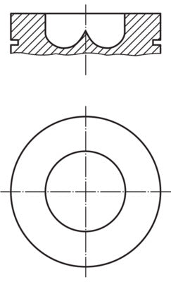 Mahle 0081801 - Piston with rings and pin