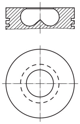 Mahle 0083502 - Piston with rings and pin