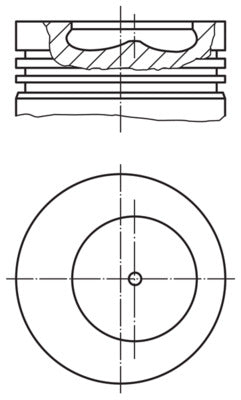 Mahle 1018700 - Piston with rings and pin