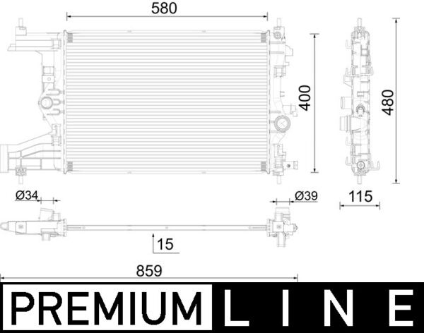Mahle CR2595000P - Radiator, engine cooling