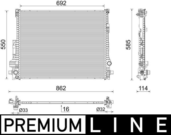 Mahle CR2607000P - Radiator, engine cooling