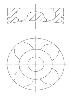 Mahle 0400601 - Piston with rings and pin