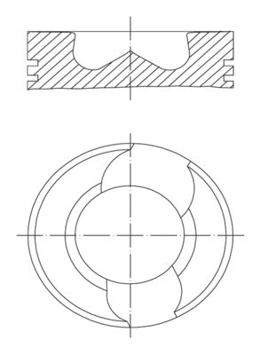 Mahle 0309802 - Piston with rings and pin