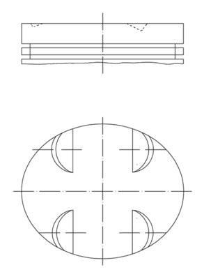 Mahle 0831201 - Piston with rings and pin
