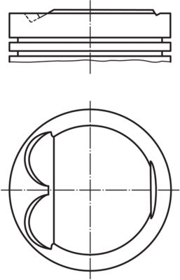 Mahle 6077702 - Piston with rings and pin