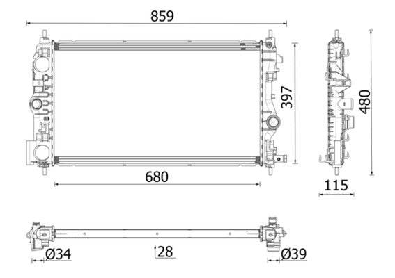 Mahle CR2633000P - Radiator, engine cooling