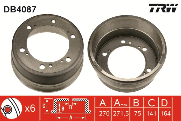 TRW MOTO DB4087 Brake Drum