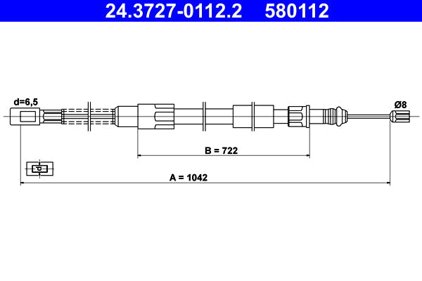 BOSCH 1987482014 Parking Brake Cable Pull