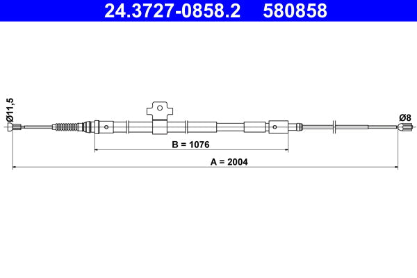 BOSCH 1987482000 Parking Brake Cable Pull