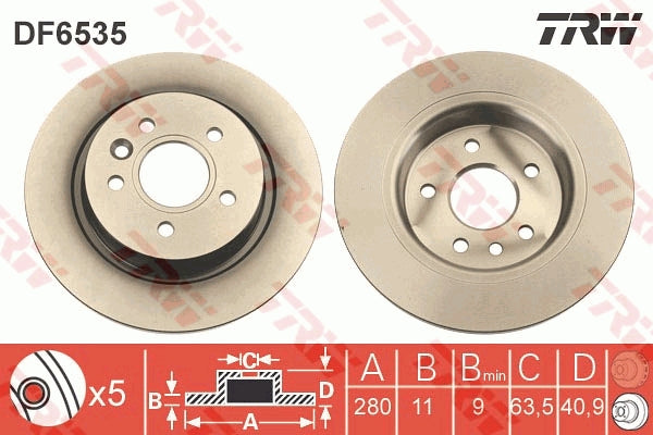 TRW MOTO DF6535 Brake Disc