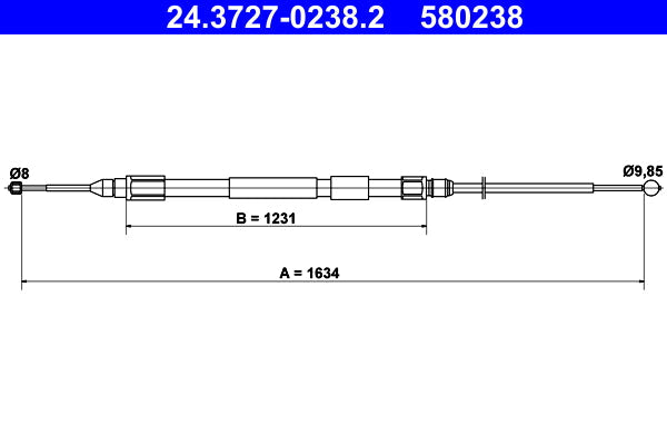 BOSCH 1987482193 Parking Brake Cable Pull