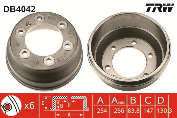 TRW MOTO DB4042 Brake Drum