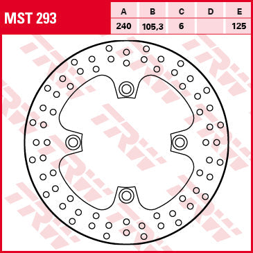 TRW MOTO MST293 Brake Disc