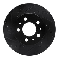 R1 Concepts R1 95-97 Ford Crown Victoria Front Left Drilled & Slotted Black Brake Rotor