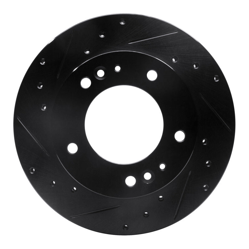R1 Concepts R1 95-02 Kia Sportage (USA/Canada) Front Left Drilled & Slotted Black Brake Rotor