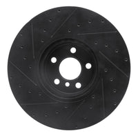 R1 Concepts R1 16-25 BMW 230I xDrive Right Front Drilled & Slotted Black Brake Rotor