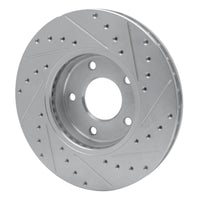 R1 Concepts R1 97-03 Jaguar XJ8 Front Left Drilled & Slotted Silver Brake Rotor