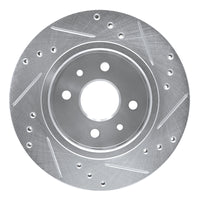 R1 Concepts R1 01-03 Kia SEPHIA Front Left Drilled & Slotted Silver Brake Rotor