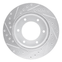 R1 Concepts R1 01-04 Honda Passport Front Right Drilled & Slotted Silver Brake Rotor