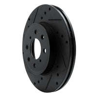 R1 Concepts R1 15-20 Honda Fit (USA/Canada) Front Left Drilled & Slotted Black Brake Rotor