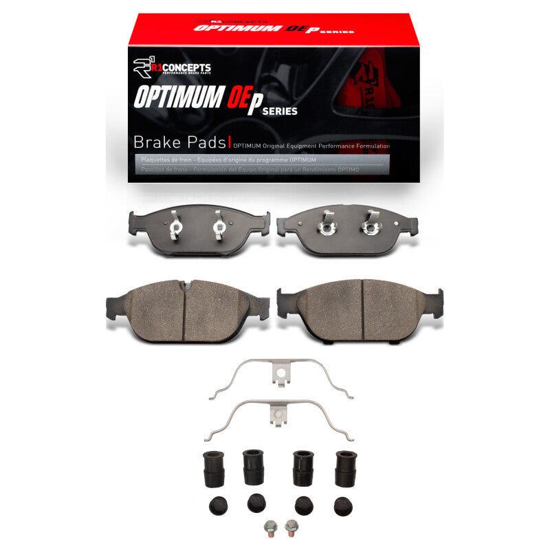 R1 Concepts R1 12-14 Audi A6 Quattro Front Optimum OE Pads & Hardware Kit