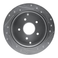 R1 Concepts R1 04-04 Pontiac GTO Rear Left Drilled & Slotted Silver Brake Rotor