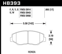 Hawk Performance Hawk 89/03-17 Honda Accord HPS 5.0 Front Brake Pads