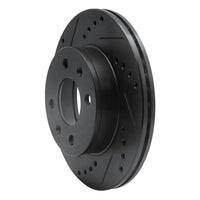 R1 Concepts R1 03-06 Dodge Verna (Mexico) Front Left Drilled & Slotted Black Brake Rotor