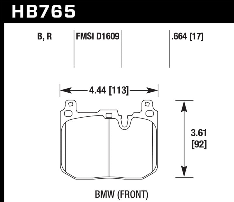 Hawk Performance Hawk 2017 BMW 440i/M2-4 Black HP Plus Front Brake Pads